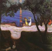 Edvard Munch Dance beside the water oil